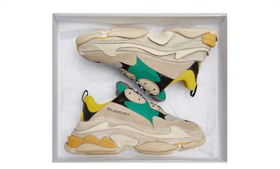 Get the Look with Balenciaga Triple S - Green & Yellow Trainers - Sale Now!