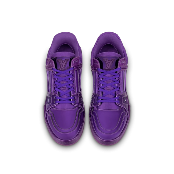Score a Great Deal on Men's LV Trainer Sneaker Purple!