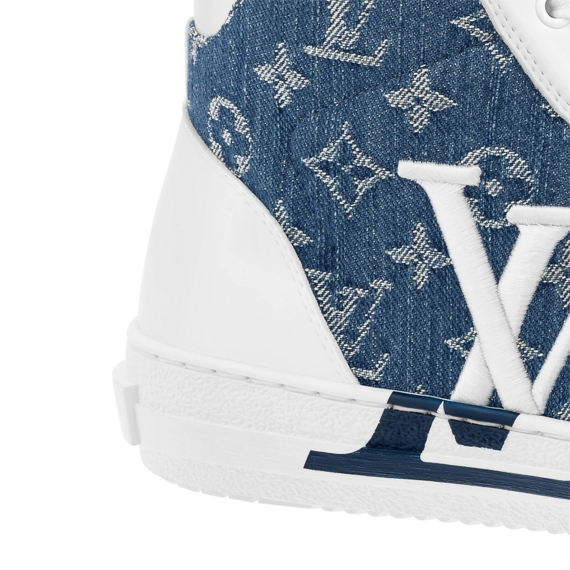 Look Stylish in Louis Vuitton Charlie Sneaker Boot Blue for Men