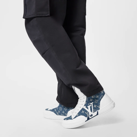 Shop Now for Women's Louis Vuitton Charlie Sneaker Boot Blue - On Sale!