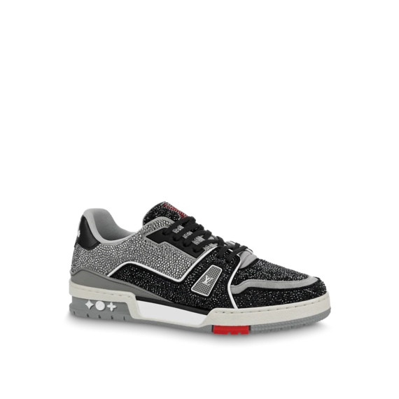 Shop Men's LV Trainer Sneaker Black Now