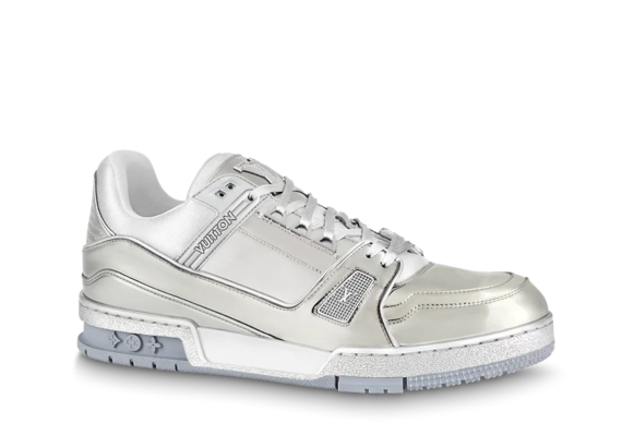 Buy Men's LV Trainer Sneaker Silver - Sale Now!