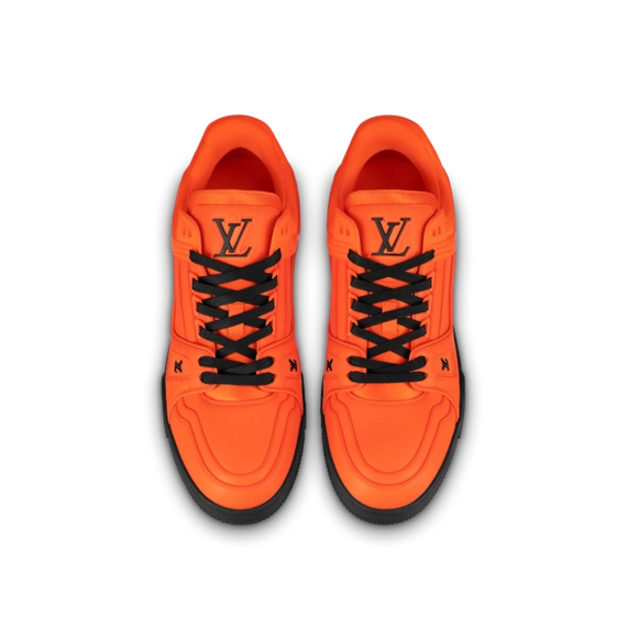 Men's Louis Vuitton Trainer Sneaker - Orange Calf Leather - Shop Now