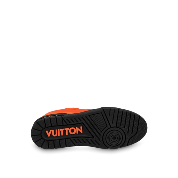 Shop Discounted Men's Louis Vuitton Trainer Sneaker - Orange Calf Leather