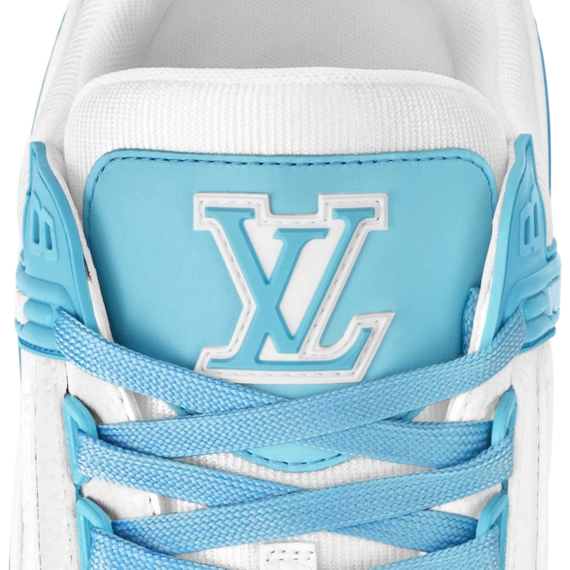 Men's Louis Vuitton Trainer Sneaker - Sky Blue Mix of Materials at a Discount