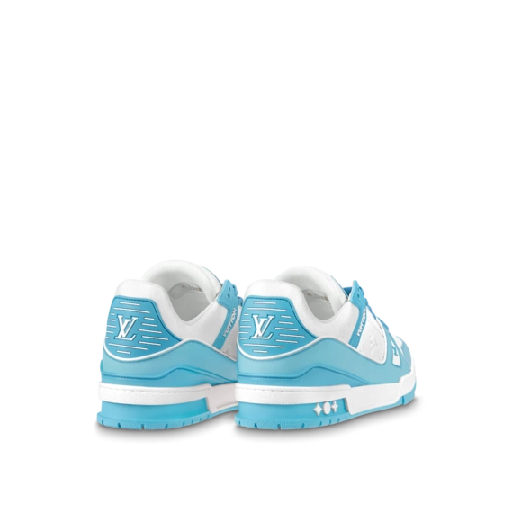 Shop Men's Louis Vuitton Trainer Sneaker - Sky Blue Mix of Materials Now!